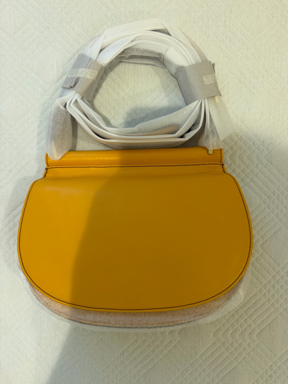 Vera Bradley Mustard Yellow Leather Crossbody Bag